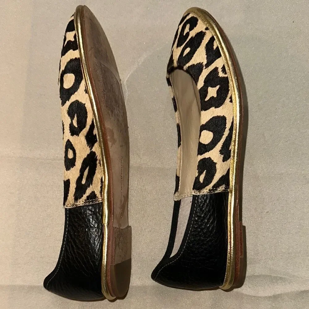 Diane Von Furstenberg Cheetah Mohair Flats Size 6
